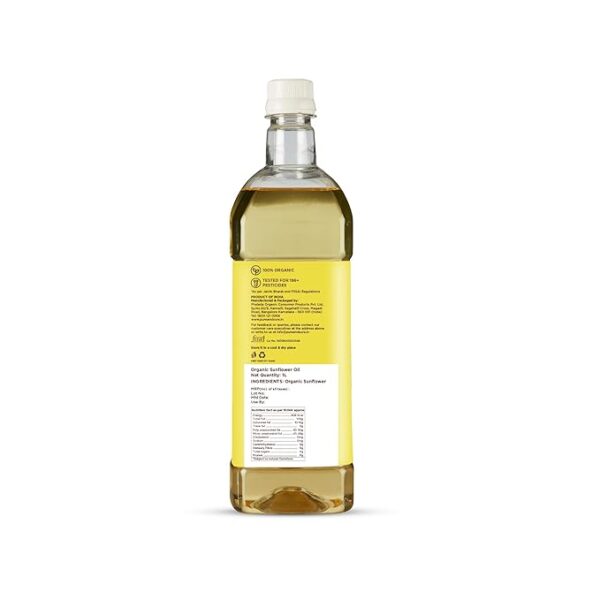Organic Cold Pressed Sunflower Oil 1ltr - Image 2